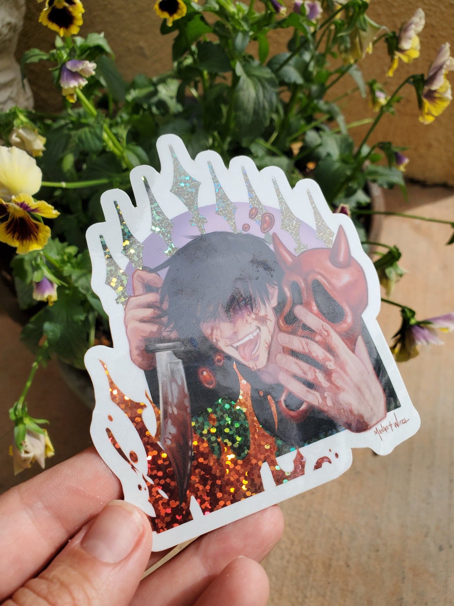 ✨🩸Something Red🥀✨ Glitter Sticker