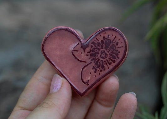 Hellebore Heart Magnet